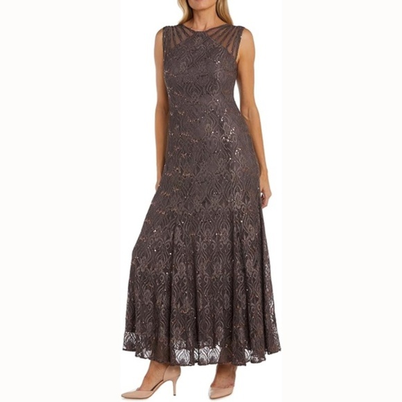 R&M Richards  | Women's Plus Size Starlit Siren Sequin Gown - Picture 1 of 13